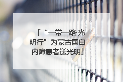 “一带一路·光明行”为蒙古国白内障患者送光明