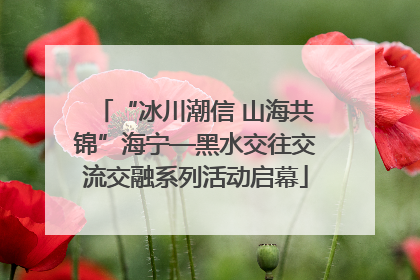“冰川潮信 山海共锦”海宁—黑水交往交流交融系列活动启幕