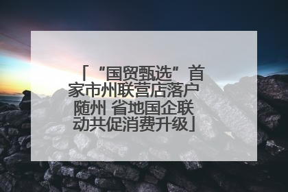 “国贸甄选”首家市州联营店落户随州 省地国企联动共促消费升级