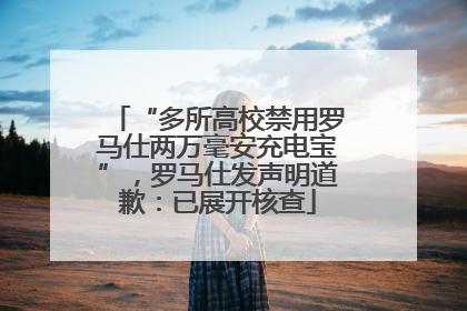 “多所高校禁用罗马仕两万毫安充电宝”，罗马仕发声明道歉：已展开核查
