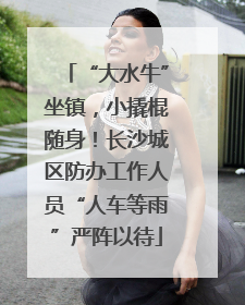 “大水牛”坐镇，小撬棍随身！长沙城区防办工作人员“人车等雨”严阵以待
