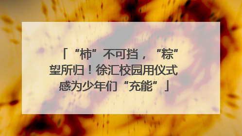“柿”不可挡，“粽”望所归！徐汇校园用仪式感为少年们“充能”
