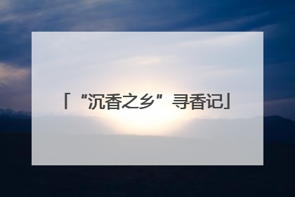 “沉香之乡”寻香记