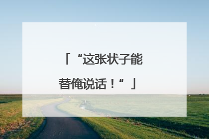 “这张状子能替俺说话！”