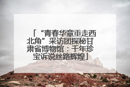 “青春华章重走西北角”采访团探秘甘肃省博物馆：千年珍宝诉说丝路辉煌