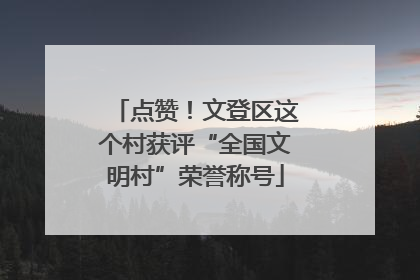 点赞！文登区这个村获评“全国文明村”荣誉称号