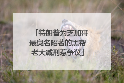 特朗普为芝加哥最臭名昭著的黑帮老大减刑惹争议