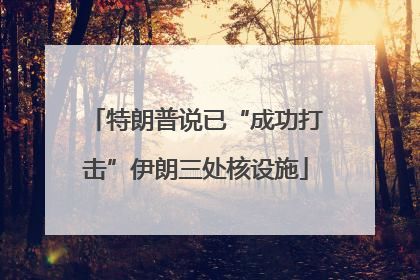 特朗普说已“成功打击”伊朗三处核设施