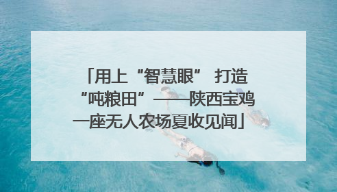 用上“智慧眼” 打造“吨粮田”——陕西宝鸡一座无人农场夏收见闻