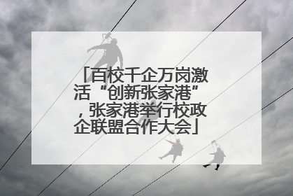 百校千企万岗激活“创新张家港”，张家港举行校政企联盟合作大会