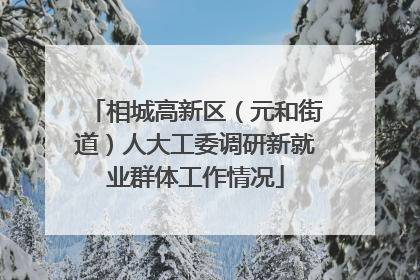 相城高新区（元和街道）人大工委调研新就业群体工作情况
