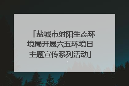 盐城市射阳生态环境局开展六五环境日主题宣传系列活动