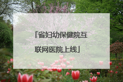 省妇幼保健院互联网医院上线