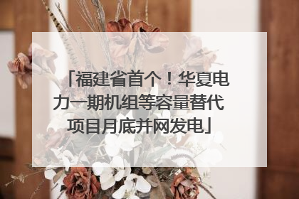 福建省首个！华夏电力一期机组等容量替代项目月底并网发电