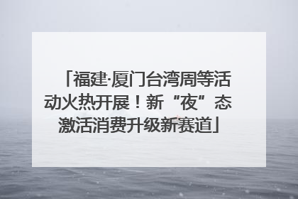 福建·厦门台湾周等活动火热开展！新“夜”态激活消费升级新赛道