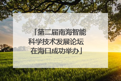 第二届南海智能科学技术发展论坛在海口成功举办
