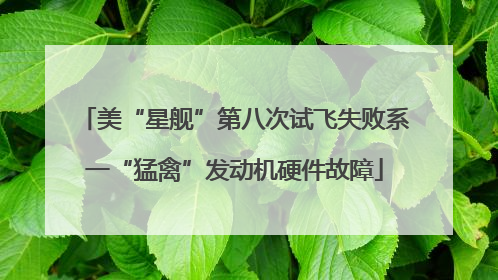 美“星舰”第八次试飞失败系一“猛禽”发动机硬件故障