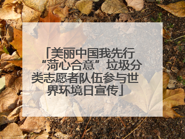 美丽中国我先行 “菏心合意”垃圾分类志愿者队伍参与世界环境日宣传