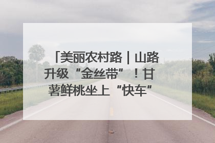 美丽农村路｜山路升级“金丝带”！甘薯鲜桃坐上“快车”，开去大市场