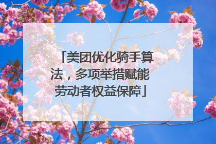 美团优化骑手算法，多项举措赋能劳动者权益保障