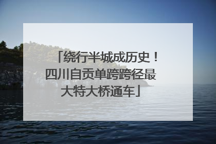 绕行半城成历史！四川自贡单跨跨径最大特大桥通车