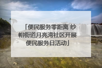 便民服务零距离 纱帽街道月亮湾社区开展便民服务日活动
