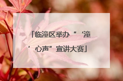 临潼区举办“‘潼’心声”宣讲大赛