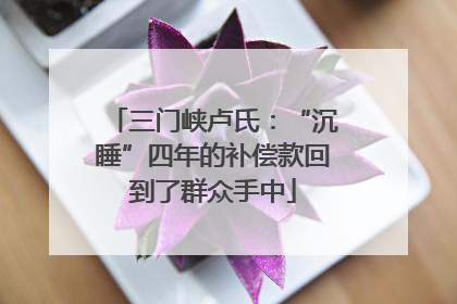 三门峡卢氏：“沉睡”四年的补偿款回到了群众手中