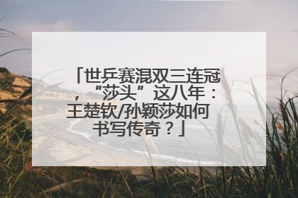 世乒赛混双三连冠，“莎头”这八年：王楚钦/孙颖莎如何书写传奇？