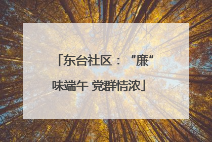 东台社区：“廉”味端午 党群情浓