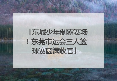 东城少年制霸赛场！东莞市运会三人篮球赛圆满收官