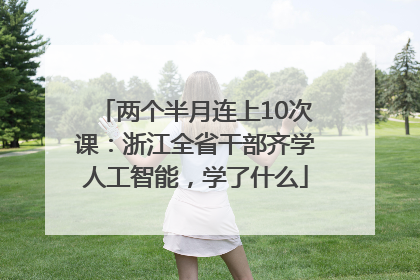 两个半月连上10次课：浙江全省干部齐学人工智能，学了什么