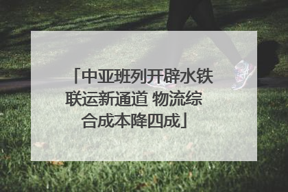中亚班列开辟水铁联运新通道 物流综合成本降四成