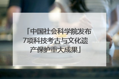中国社会科学院发布7项科技考古与文化遗产保护重大成果