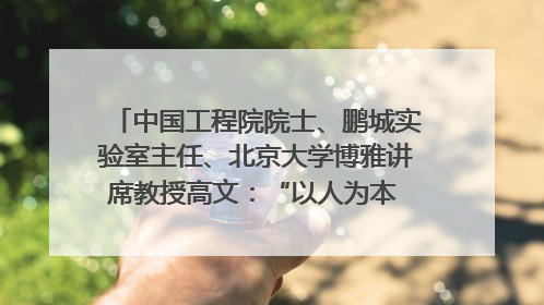 中国工程院院士、鹏城实验室主任、北京大学博雅讲席教授高文：“以人为本 智能向善” 推动文化与科技相生相促｜聚焦2025文化强国建设高峰论坛