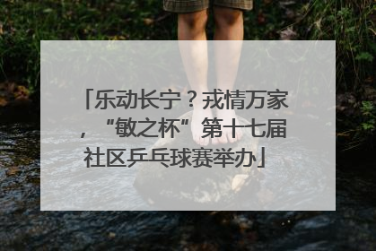 乐动长宁？戎情万家，“敏之杯”第十七届社区乒乓球赛举办