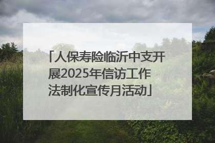 人保寿险临沂中支开展2025年信访工作法制化宣传月活动