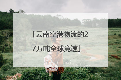 云南空港物流的27万吨全球竞速