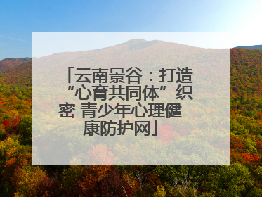 云南景谷：打造“心育共同体”织密 青少年心理健康防护网