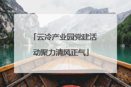 云冷产业园党建活动聚力清风正气