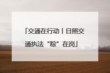 交通在行动丨日照交通执法“粽”在岗