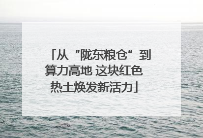 从“陇东粮仓”到算力高地 这块红色热土焕发新活力
