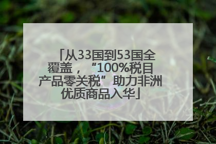 从33国到53国全覆盖，“100%税目产品零关税”助力非洲优质商品入华