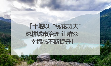 十堰以“绣花功夫”深耕城市治理 让群众幸福感不断提升