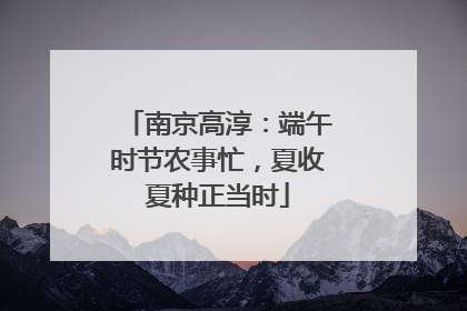 南京高淳：端午时节农事忙，夏收夏种正当时