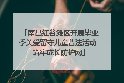 南昌红谷滩区开展毕业季关爱留守儿童普法活动 筑牢成长防护网