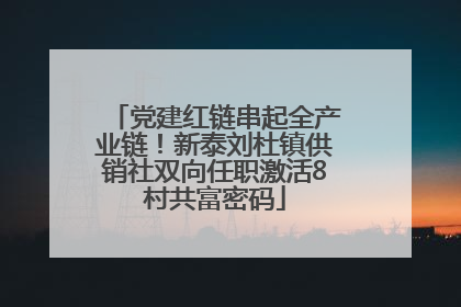党建红链串起全产业链！新泰刘杜镇供销社双向任职激活8村共富密码