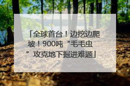 全球首台！边挖边爬坡！900吨“毛毛虫”攻克地下掘进难题