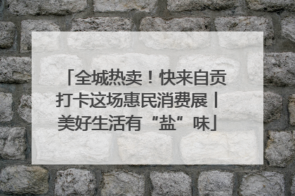 全城热卖！快来自贡打卡这场惠民消费展丨美好生活有“盐”味