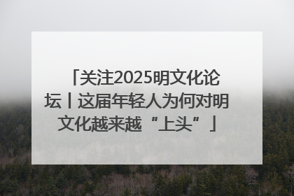 关注2025明文化论坛丨这届年轻人为何对明文化越来越“上头”